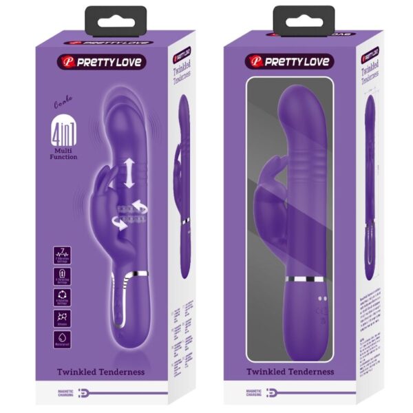 PRETTY LOVE - COALE RABBIT VIBRATOR 4 IN 1 PURPLE - Image 10