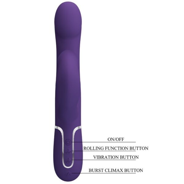 PRETTY LOVE - ZALIN RABBIT VIBRATOR PEARLS 4 IN 1 PURPLE - Image 9