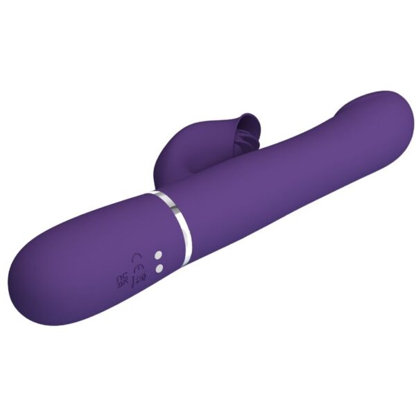 PRETTY LOVE - ZALIN RABBIT VIBRATOR PEARLS 4 IN 1 PURPLE - Image 6