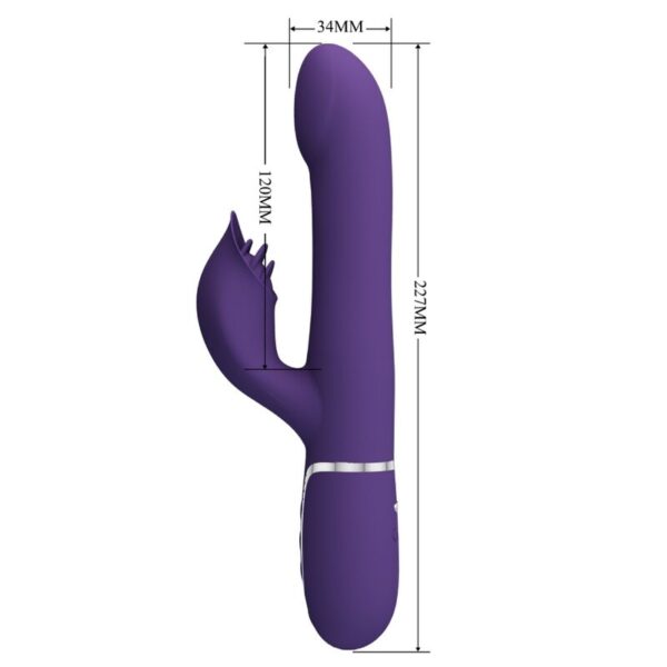 PRETTY LOVE - ZALIN RABBIT VIBRATOR PEARLS 4 IN 1 PURPLE - Image 8