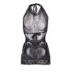 SUBBLIME - 952075 SHORT FISHNET DRESS WITH BACK BACK AND HEART DETAIL BLACK ONE SIZE - Image 4