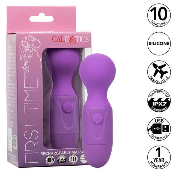 CALEXOTICS - FIRST TIME RECHARGEABLE MASSAGER 10 VIBRATIONS PURPLE - Image 2