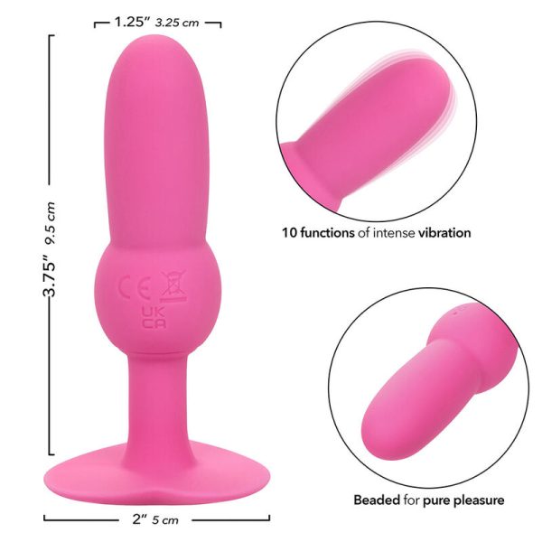 CALEXOTICS - FIRST TIME ANAL PLUG BEADED PROBE 10 VIBRATIONS PINK - Image 7