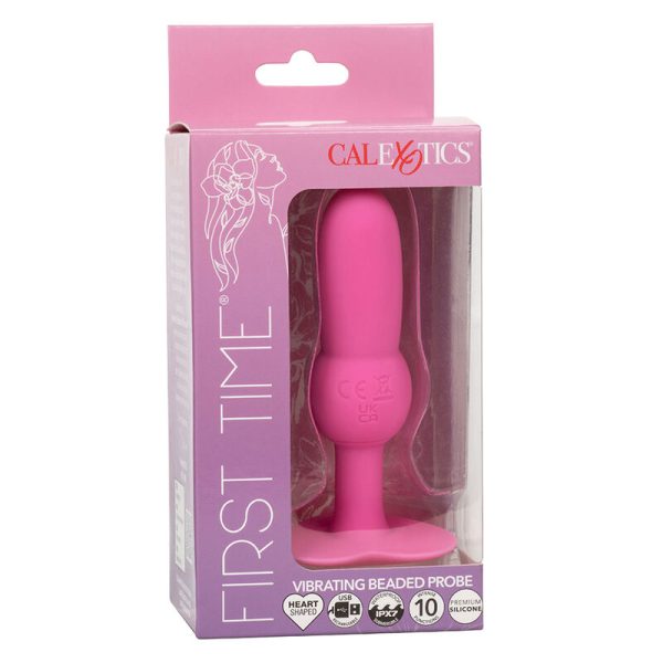 CALEXOTICS - FIRST TIME ANAL PLUG BEADED PROBE 10 VIBRATIONS PINK - Image 10