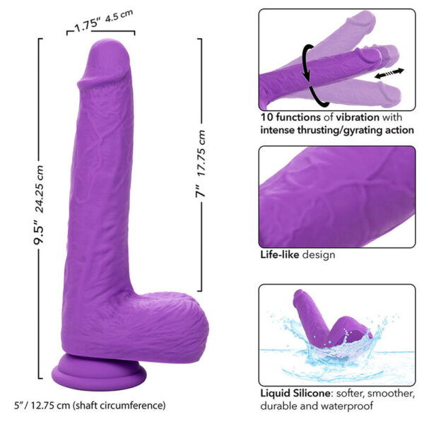 CALEXOTICS - STUDS RECHARGEABLE AND ROTATING VIBRATOR 10 VIBRATIONS PURPLE - Image 8