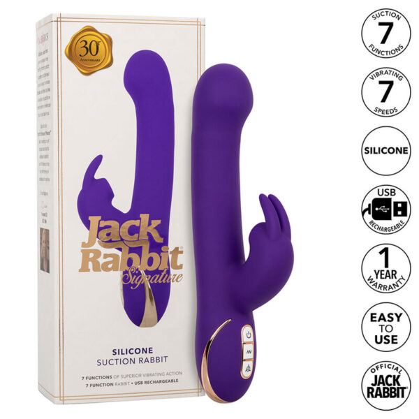 CALEXOTICS - JACK RABBIT VIBRATOR & STIMULATOR 7 VIBRATIONS AND SUCTIONS MODE BLUE - Image 2