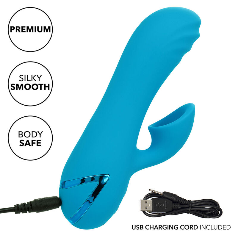 CALEXOTICS - SUNSET BEACH SEDUCER VIBRATOR & STIMULATOR 10 FUNCTIONS BLUE - Image 8