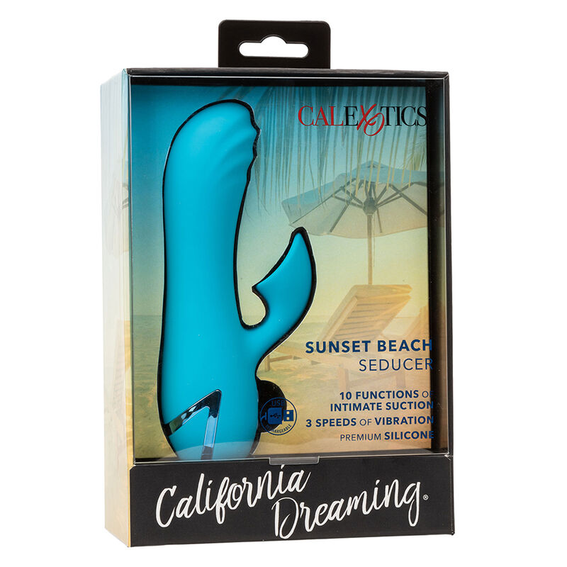 CALEXOTICS - SUNSET BEACH SEDUCER VIBRATOR & STIMULATOR 10 FUNCTIONS BLUE - Image 10