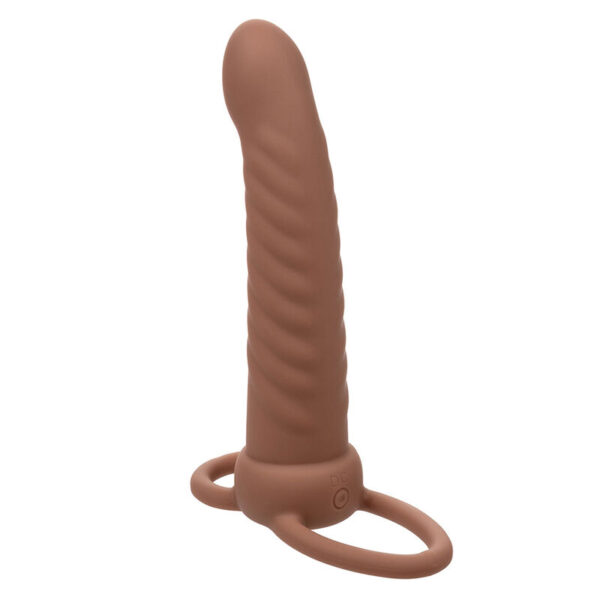 CALEXOTICS - MAXX RIBBED DUAL PENETRATOR 10 VIBRATIONS BROWN - Image 4