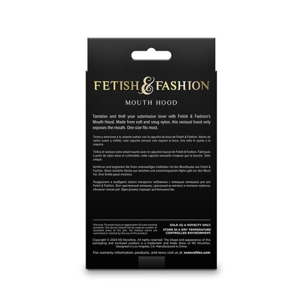 NS NOVELTIES - FETISH & FASHION MOUTH HOOD NYLON BLACK - Image 3