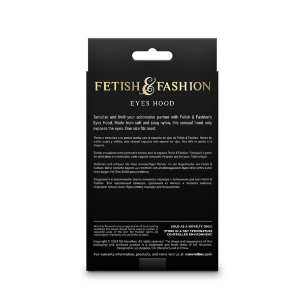 NS NOVELTIES - FETISH & FASHION EYES HOOD NYLON BLACK - Image 3