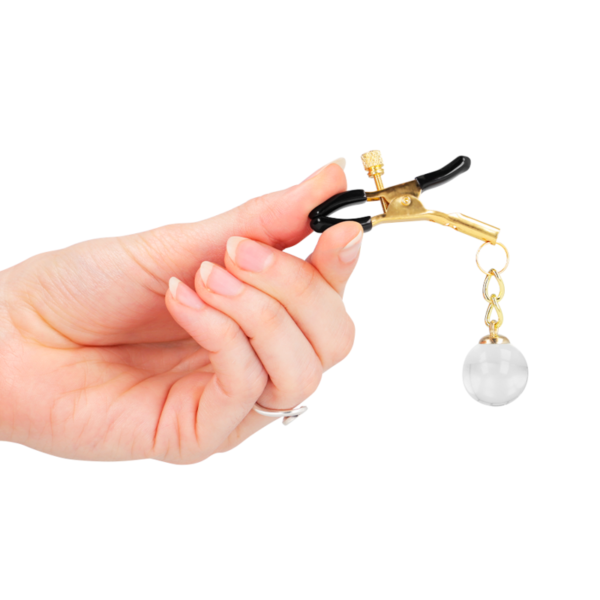 KINK - GLASS BEAD NIPPLE CLAMPS GOLD 6 CM - Image 4