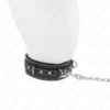 KINK - PVC LEATHER NECKLACE WITH BELT 105 CM RHINESTONE RIVET 41.5 X 4 CM - Image 4