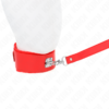 KINK - NECKLACE WITH LEASH 116 CM WITH SILVER STUDS MODEL 4 RED ADJUSTABLE 40-48 CM X 6 CM - Image 4