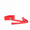 KINK - NECKLACE WITH LEASH 116 CM WITH SILVER STUDS MODEL 4 RED ADJUSTABLE 40-48 CM X 6 CM - Image 3