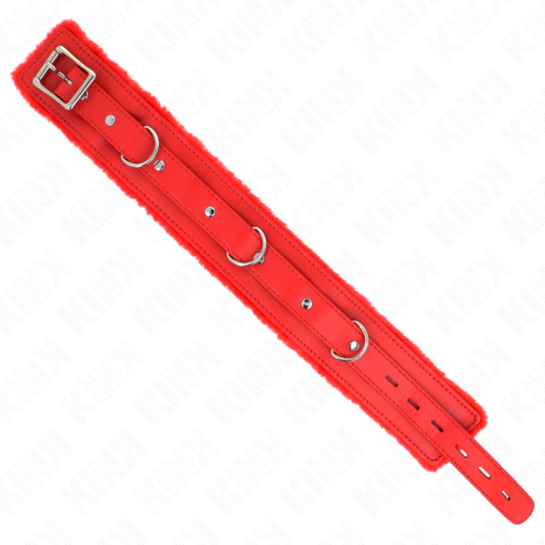 KINK - COLLAR WITH LEASH 65 CM WITH RESTRICTIONS RED 36-42 CM X 5.5 CM - Image 6