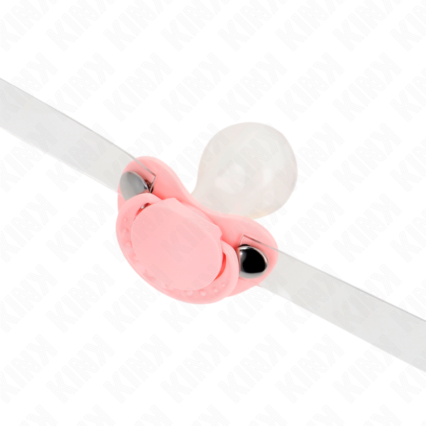 KINK - PINK PACIFIER SHAPED GAG 5.5 x 4 CM ADJUSTABLE 43-60 CM - Image 4