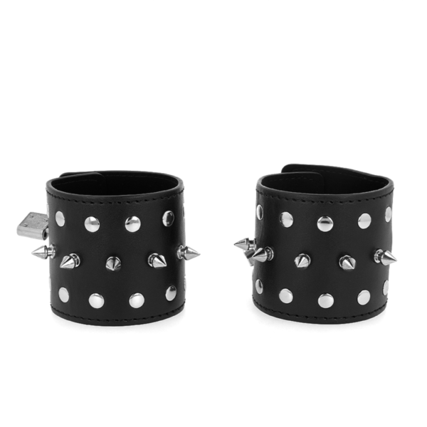 KINK - PUNK WRIST RESTRAINTS WITH SPIKES 25 X 6 CM - Image 2