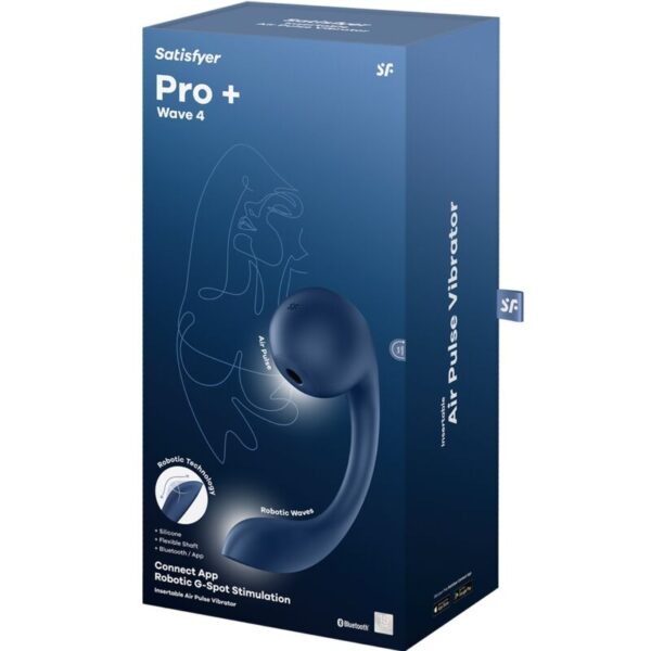 SATISFYER - PRO+ WAVE 4 G-SPOT & AIR PULSE STIMULATOR FREE APP DARK BLUE - Image 6