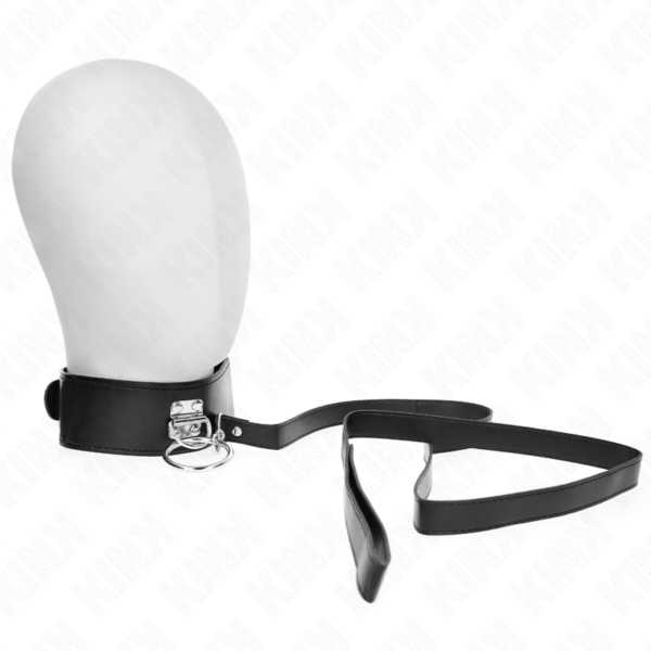 KINK - STUDDED LEASH 116 CM COLLAR WITH LEATHERETTE STRAP 50 X 5 CM - Image 2