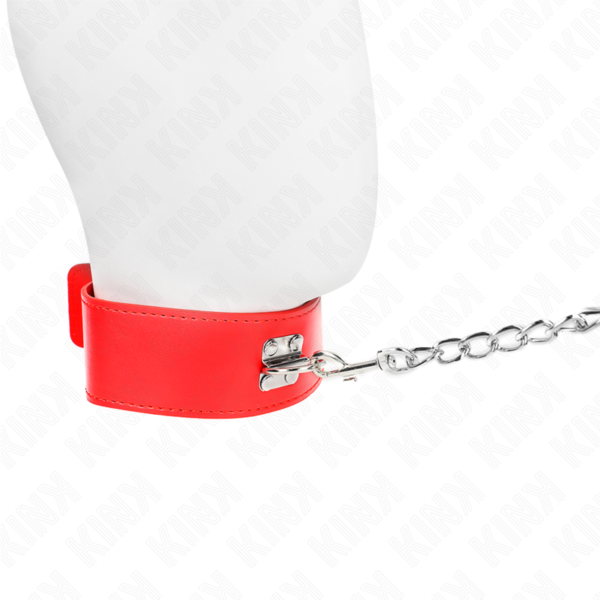 KINK - NECKLACE WITH BELT 65 CM WITH WIDE RED STRAP ADJUSTABLE 33.5-41 CM X 5 CM - Image 5
