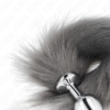 KINK - ANAL PLUG SIZE M 8 X 3.5 CM WITH SYNTHETIC TAIL 40 CM GREY AND WHITE - Image 4