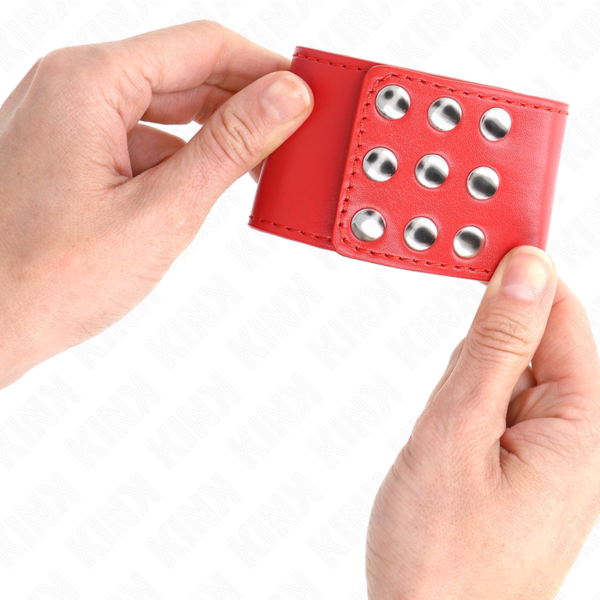 KINK - WRIST RESTRAINTS WITH SNAP FASTEN RED ADJUSTABLE 19-24 CM X 5.5 CM - Image 3