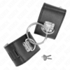 KINK - FIXED WRIST RESTRAINTS WITH RING AND PADLOCK CLOSURE BLACK ADJUSTABLE 16-23 CM X 5.5 CM - Image 2
