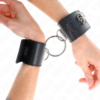 KINK - FIXED WRIST RESTRAINTS WITH RING AND PADLOCK CLOSURE BLACK ADJUSTABLE 16-23 CM X 5.5 CM - Image 4