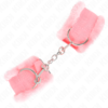 KINK - FURRY LINED WRIST RESTRAINTS PINK ADJUSTABLE 17-31 CM X 7 CM - Image 2