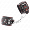 KINK - BLACK WRIST RESTRAINTS WITH RED HEART INLAY ADJUSTABLE 21-28 CM X 5.5 CM - Image 2