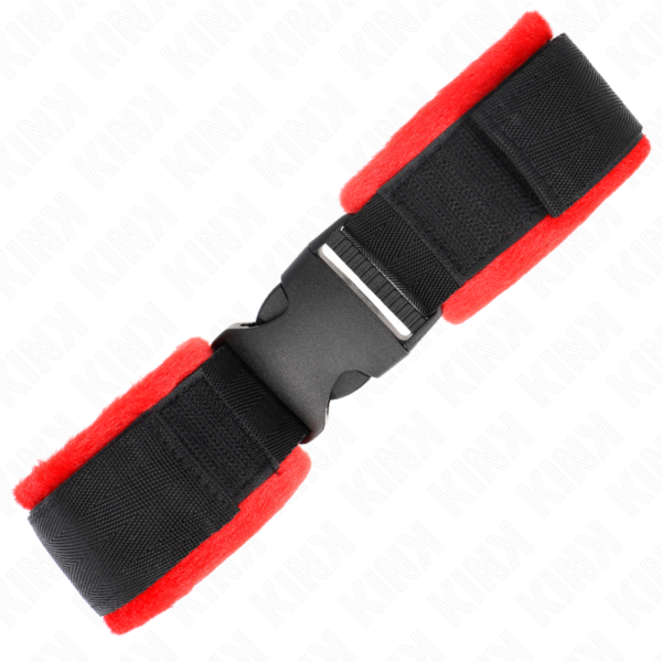 KINK - NYLON BIND HOOK & LOOP WRIST RESTRAINTS BLACK MODEL 1 AJDUSTABLE 25-35 CM X 6 CM - Image 2