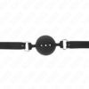 KINK - FULL SILICONE GAG 55 x 2 CM WITH 4.5 CM BALL SIZE M BLACK ADJUSTABLE 35-51 CM - Image 4