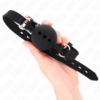 KINK - FULL SILICONE GAG 55 x 2 CM WITH 4.5 CM BALL SIZE M BLACK ADJUSTABLE 35-51 CM - Image 2