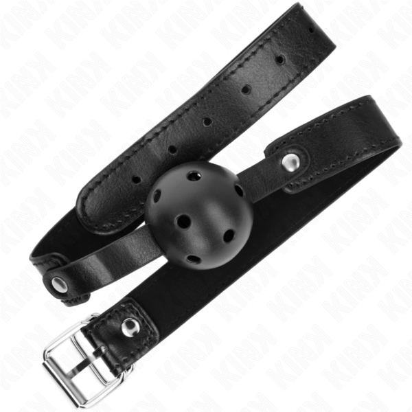 KINK - BLACK BREATHABLE BALL 4.5 CM GAG 65 x 2.5 CM - Image 2