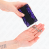 KINK - SHORT VELVET LACE WRIST RESTRAINTS AND NYLON BIND PURPLE / BLACK 23 X 6.5 CM - Image 4
