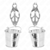 KINK - JAPANESE CLOVER NIPPLE CLAMPS WITH BUCKETS SILVER