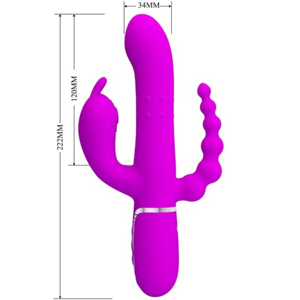 PRETTY LOVE - CAMMY TRIPLE VIBRATOR MULTIFUNCTION 4 IN 1 PINK - Image 6