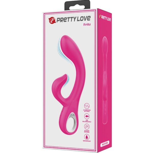 PRETTY LOVE - FRITZ RABBIT VIBRATOR 12 VIBRATIONS PINK - Image 9