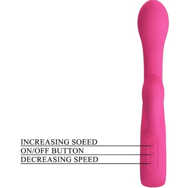 PRETTY LOVE - FRITZ RABBIT VIBRATOR 12 VIBRATIONS PINK - Image 6