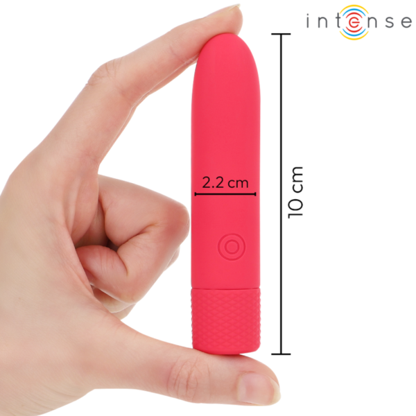 INTENSE - SYMONE USB RECHARGEABLE VIBRATING BULLET 8 VIBRATIONS RED 10 X 2.2 CM - Image 5