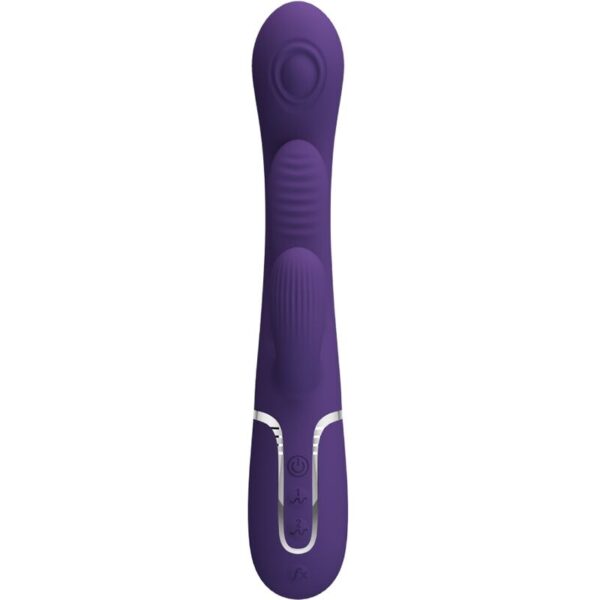 PRETTY LOVE - SHANIA TRIPLE RABBIT VIBRATOR MULTIFUNCTION PURPLE - Image 3