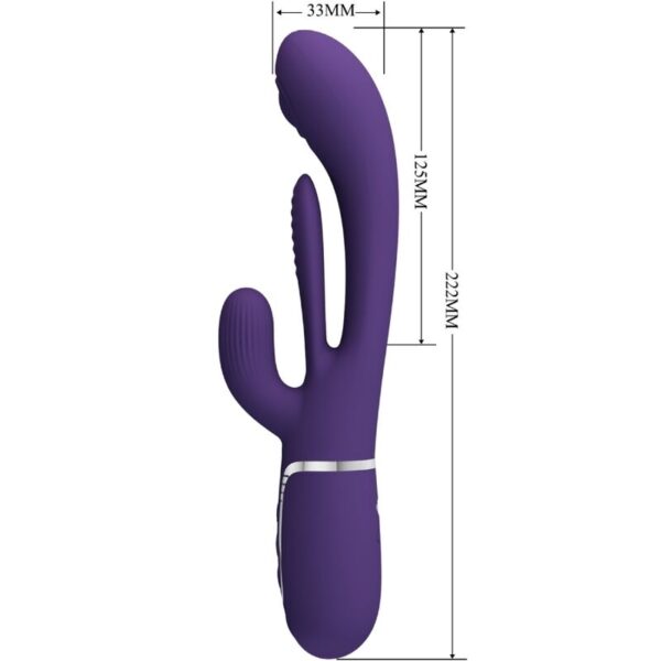 PRETTY LOVE - SHANIA TRIPLE RABBIT VIBRATOR MULTIFUNCTION PURPLE - Image 9