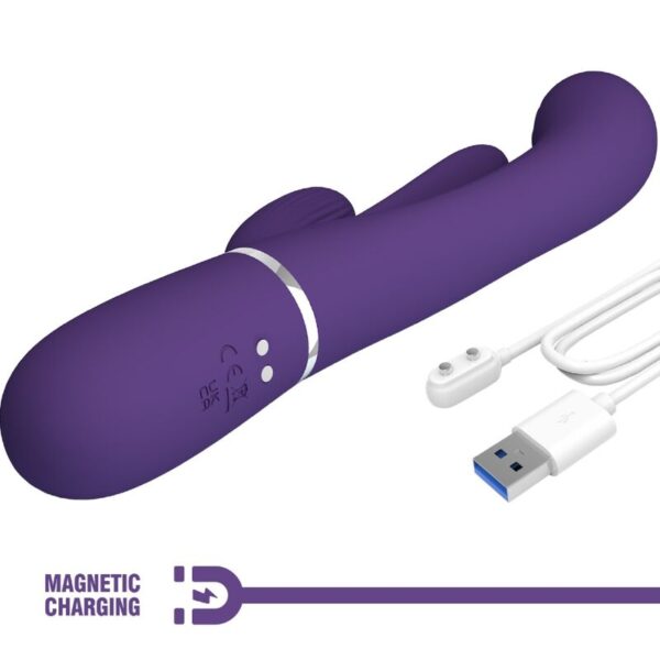 PRETTY LOVE - SHANIA TRIPLE RABBIT VIBRATOR MULTIFUNCTION PURPLE - Image 10