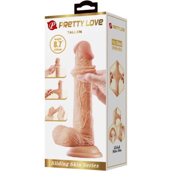PRETTY LOVE - TALLEN REALISTIC DILDO 22 CM FLESH - Image 6
