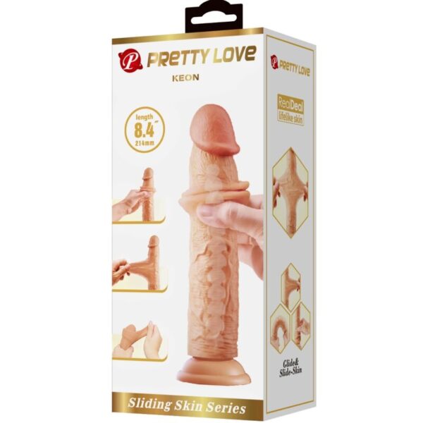 PRETTY LOVE - KEON REALISTIC DILDO 21 CM FLESH - Image 7