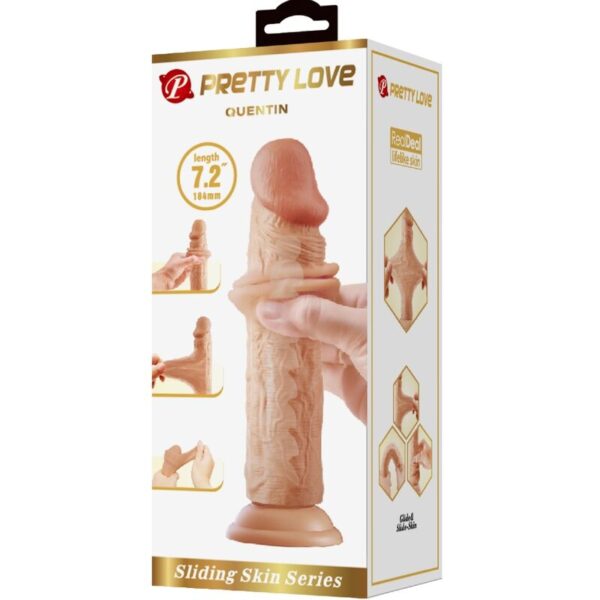 PRETTY LOVE - QUENTIN REALISTIC DILDO 18 CM FLESH - Image 6