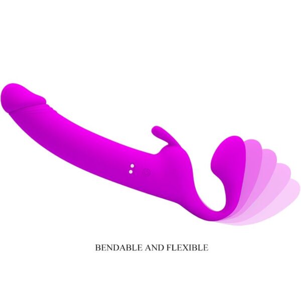 PRETTY LOVE - ZANINI STRAPLESS STRAP-ON 10 VIBRATIONS PURPLE - Image 5