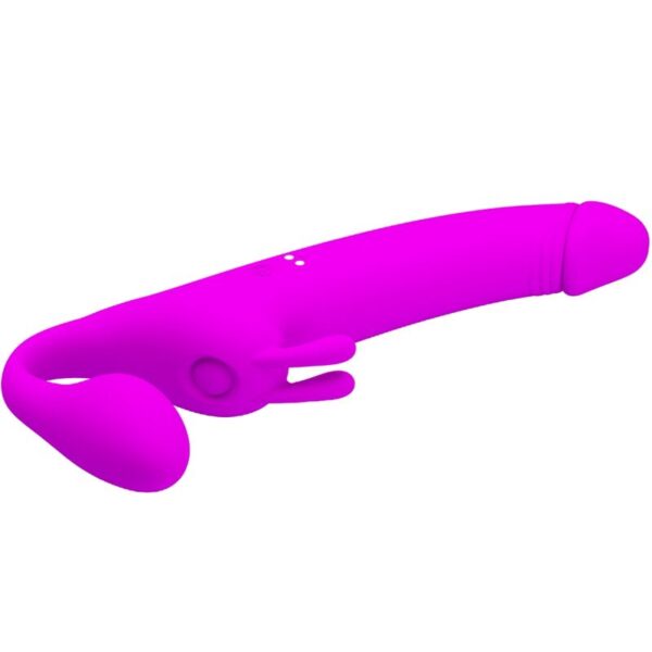 PRETTY LOVE - ZANINI STRAPLESS STRAP-ON 10 VIBRATIONS PURPLE - Image 4