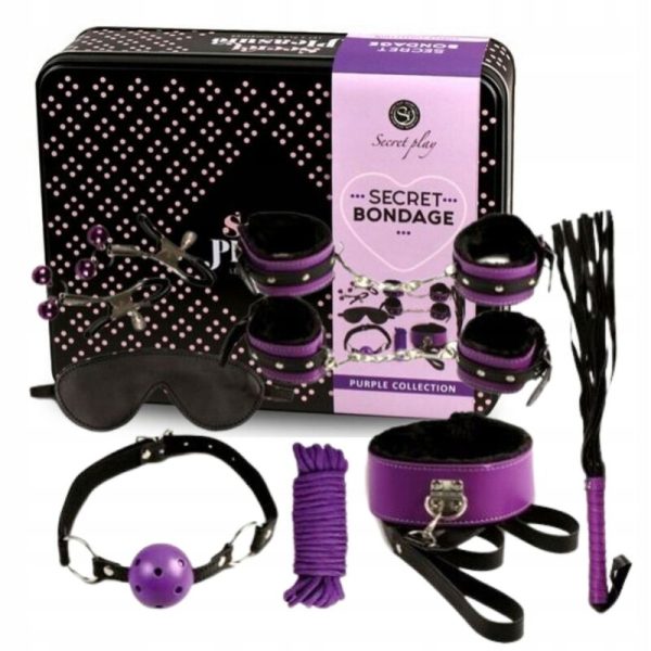 SECRETPLAY - BDSM SET 8PCS PURBLE /BLACK - Image 3